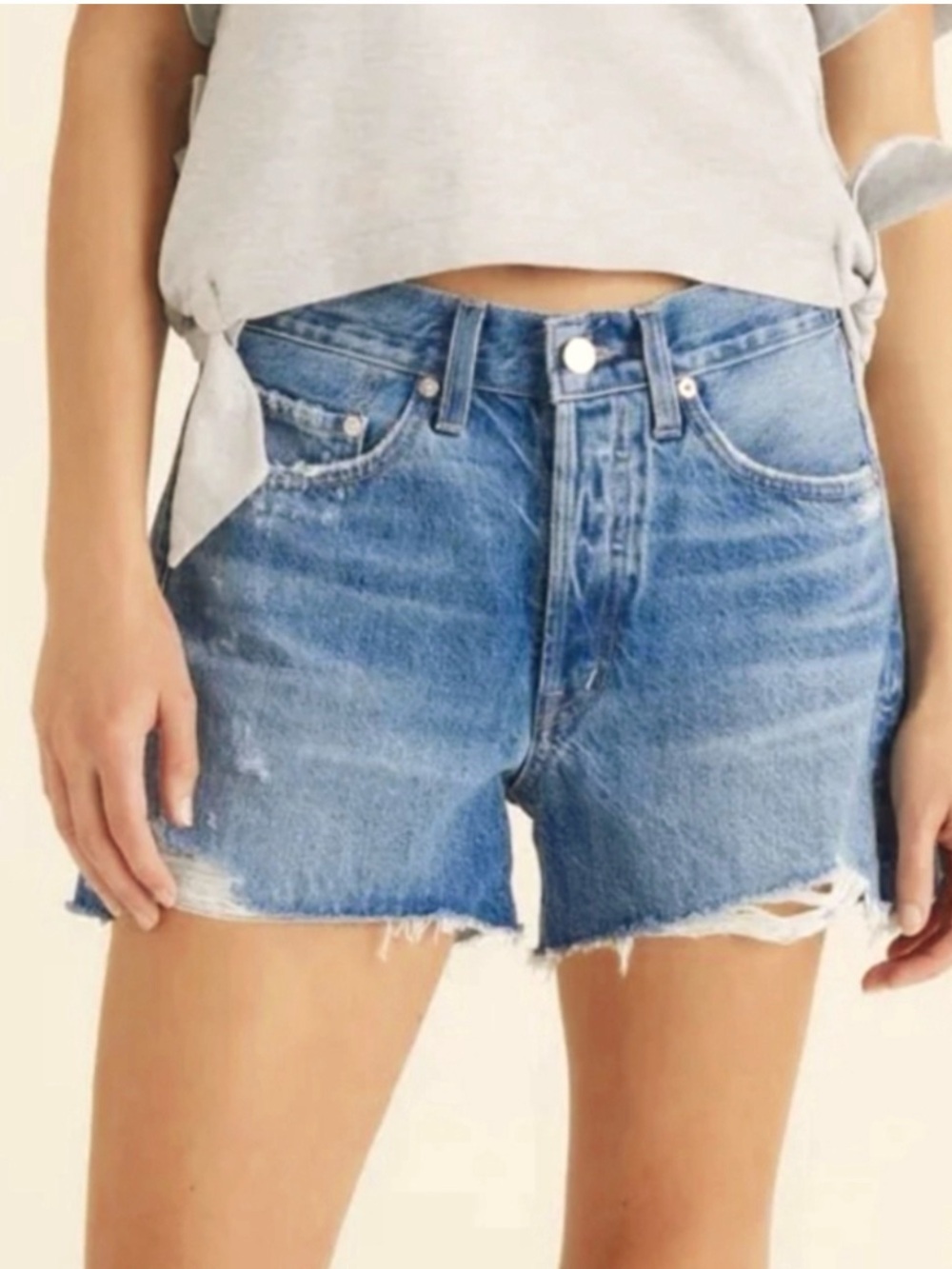 EDWIN Cai Cut Off Denim Shorts Remix Distressed Size 29